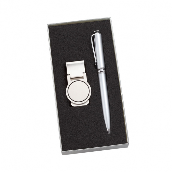 Chrome-Plated Stainless Steel Boxed Money Clip 